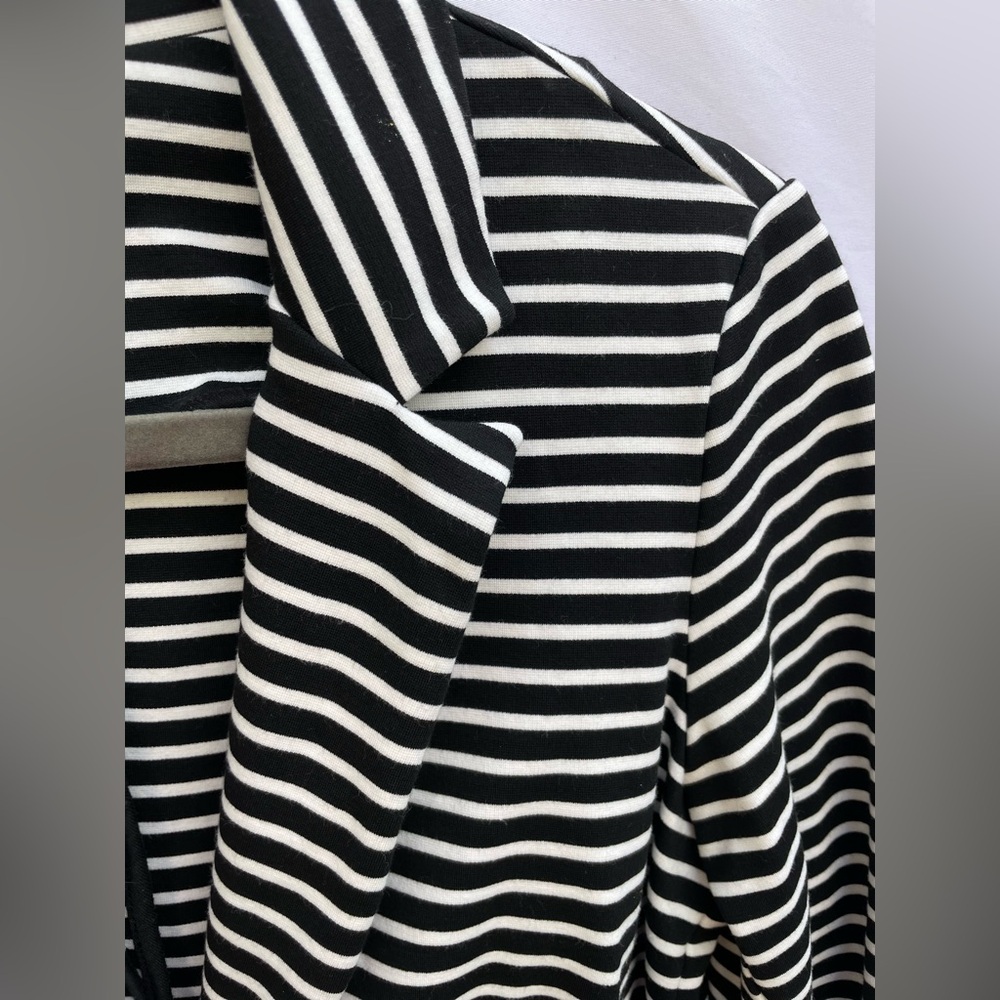 Philosophy Black and White Striped Blazer